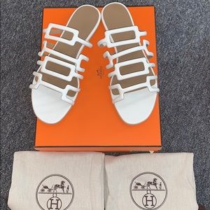 Hermès Olympia nappa sandals